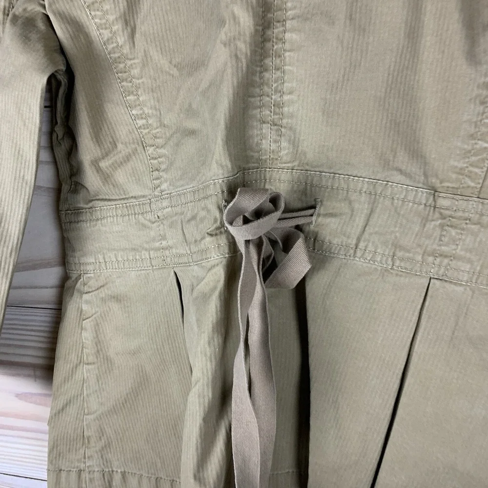 Caslon Jacket Women Medium Khaki Cargo Pockets 3/4‎ Sleeve Utility Safari